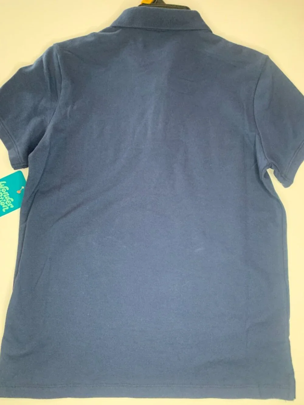 New Wonder Nation Girls School Uniform Polo Shirt, Blue Cove, Large (10-12) Plus